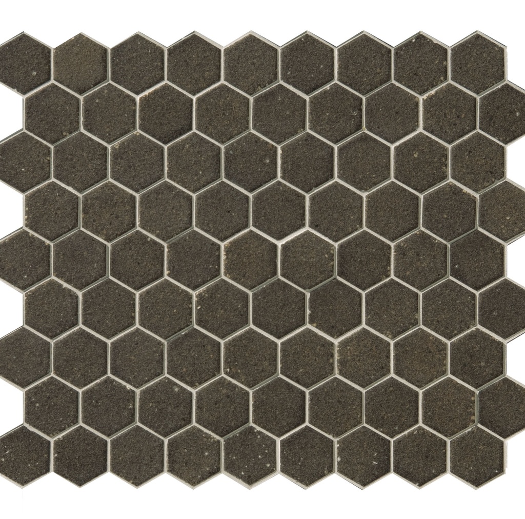 Hex unglazed mosaic field  - 1 color pattern