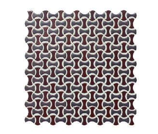 Traditional weave glazed mosaic field - 2  color pattern