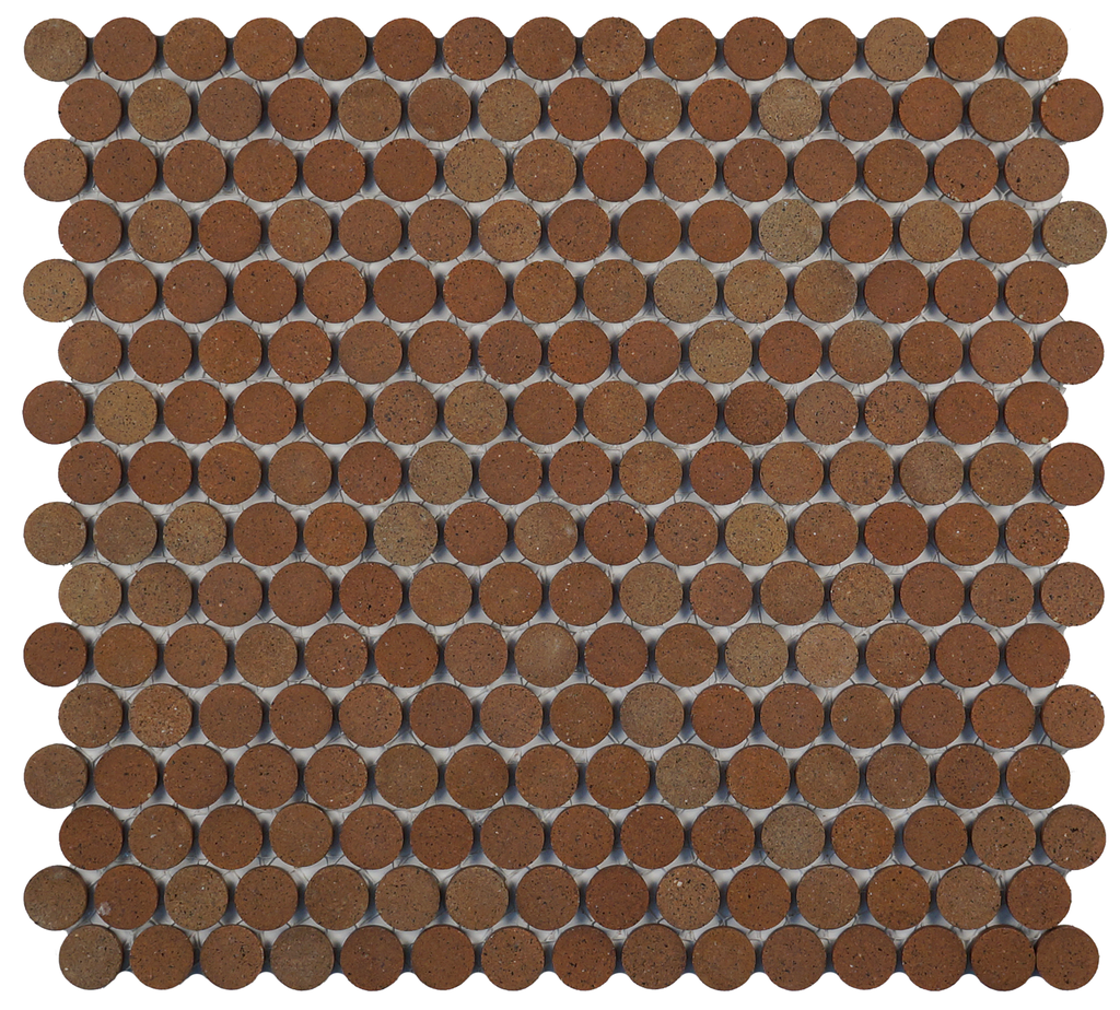 Round pattern unglazed mosaic field