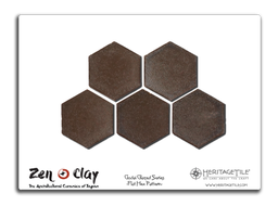 [XKJTS225] Sample Card - Godai Glazed Flat Hex (Metallic Bronze)