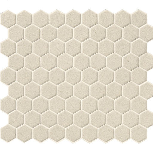 Hexagon unglazed porcelain mosaic field  - 1 color pattern