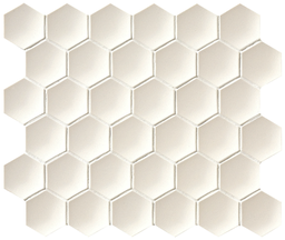60 x 52mm concave unglazed hex field