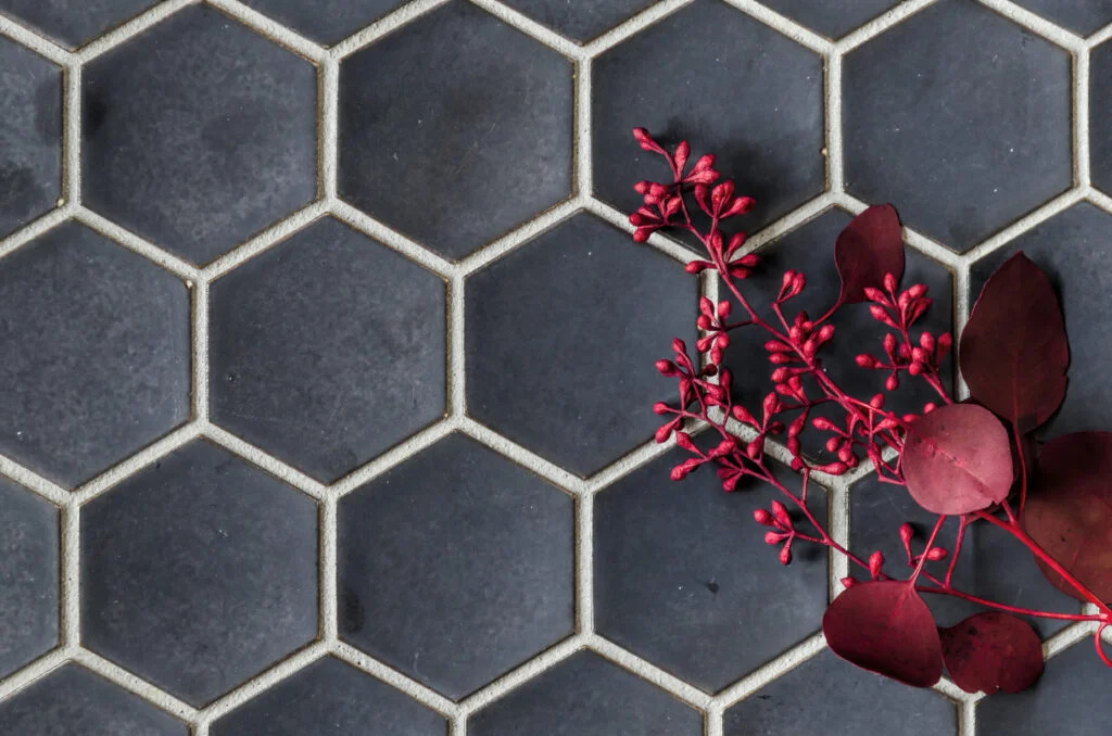 Grey hex tile