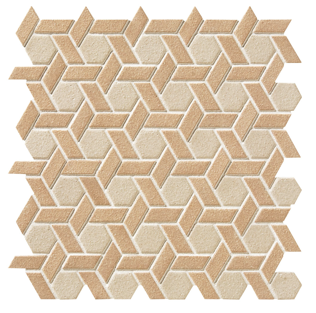Weave lattice unglazed mosaic field - 2 color pattern CB-JTS1WL01