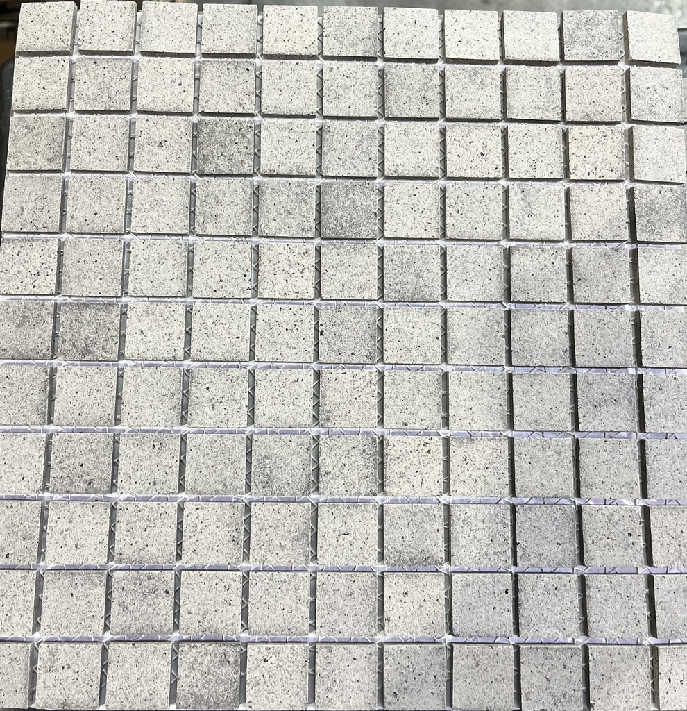 Square pattern unglazed stoneware mosaic