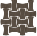 Basketweave unglazed mosaic field - 2 color pattern