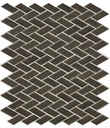 Herringbone unglazed mosaic field - 1 color pattern