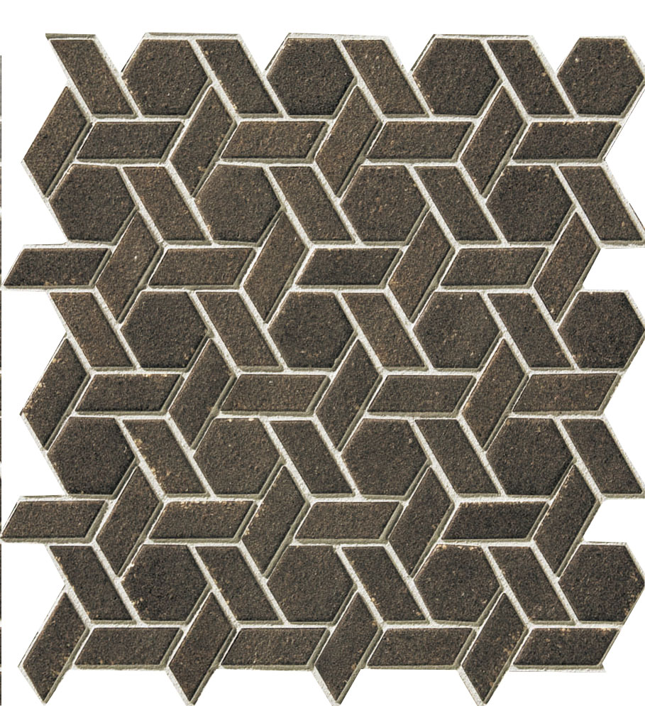 Weave lattice unglazed porcelain mosaic field - 1 color pattern