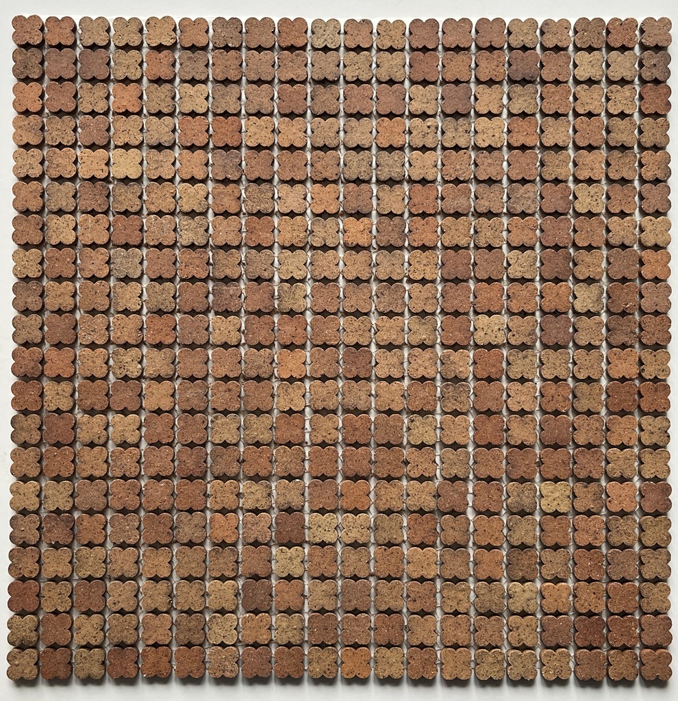 Flower pattern unglazed stoneware mosaic