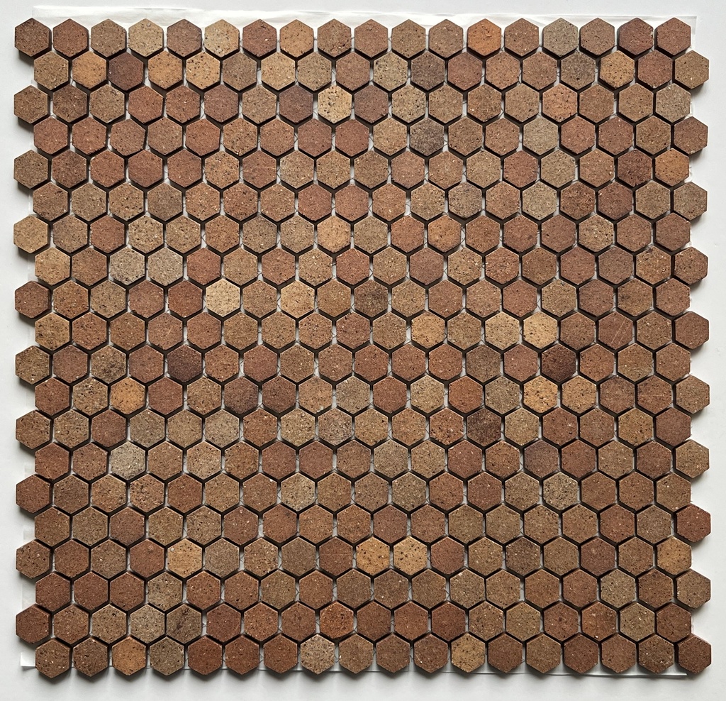 Honeycomb  pattern unglazed stoneware mosaic