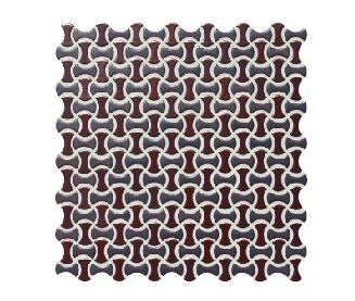 Traditional weave glazed mosaic field - 2  color pattern