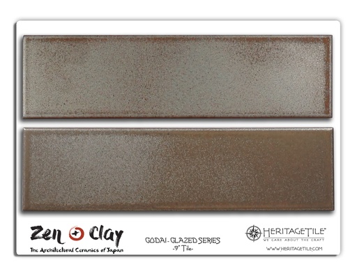 Sample Card - Metallic Bronze Godai Glazed 9" Field Tile