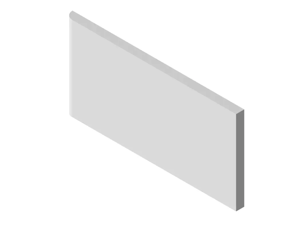 4" x 8" bullnose - short