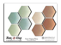 [XKJTS216] Sample Card - Godai Unglazed Concave Hex (Water &amp; Earth Blend)