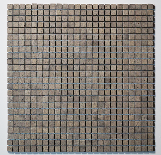 Grid pattern unglazed stoneware mosaic