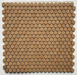 Honeycomb pattern unglazed mosaic field
