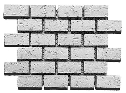 30 mm x 60 mm textured glazed field tile with straight edge - offset pattern