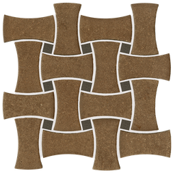 Basketweave unglazed mosaic field - made-to-order