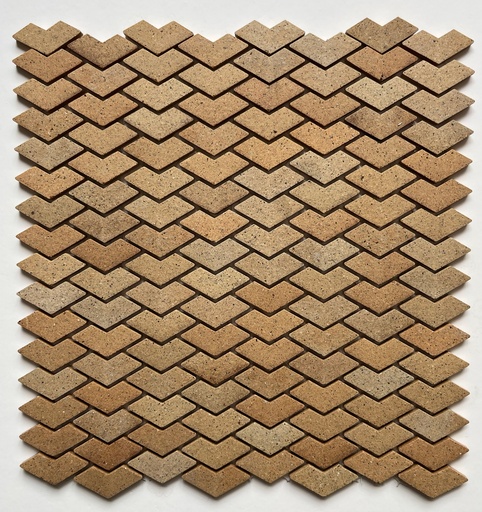 Chevron pattern unglazed stoneware mosaic