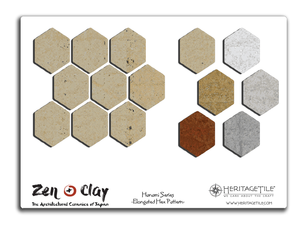 Sample Card - Hanami Elongated Hex | Zen+Clay